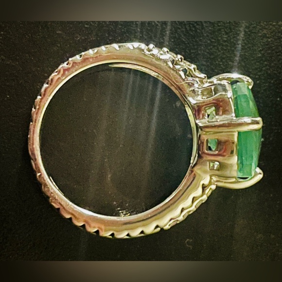 Lia Sophia Greek Isle Aqua Green Cushion Cut and CZ Ring Size 7 - Picture 11 of 11